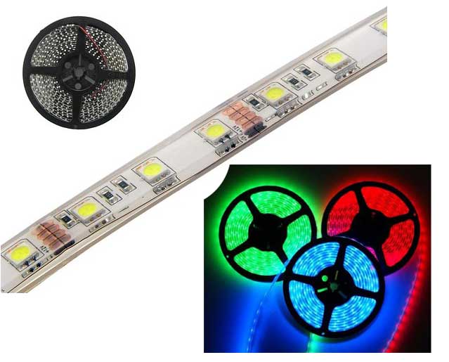 Rola leduri SMD 3mm rosu 5m 120led m impermeabila